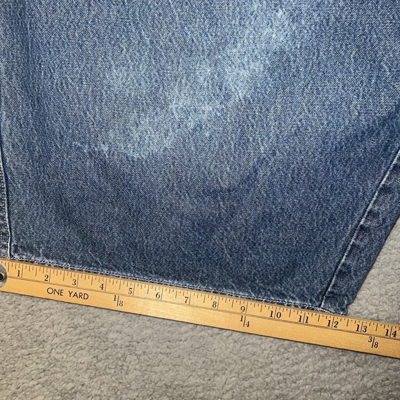 VTG RocaWear Denim Shorts Men's 42(39) x 13 Blue Classic Fit Baggy Y2K Embroider - Picture 9 of 10